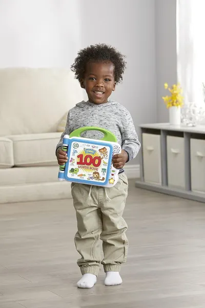 Demonstrates the product in a real-world home setting with a happy child to help shoppers visualize the product in use and connect emotionally with the brand.