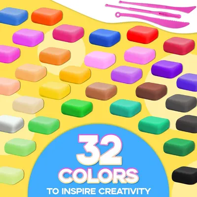Showcases the extensive color variety (32 colors) included in the product set to emphasize creative possibilities and value, reassuring shoppers they have everything needed for diverse projects.