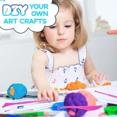 Demonstrates the product's use for creative arts and crafts activities, showing children can engage in hands-on DIY projects. Highlights the product's ability to enable creative, hands-on play and…