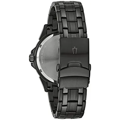 Provides a clean, catalog-style view of the watch from the back/side to show the band design, clasp mechanism, and overall construction quality.