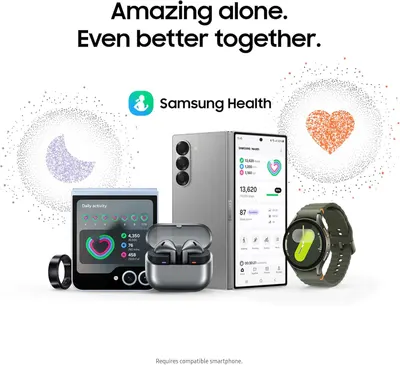 Showcases Samsung's connected health ecosystem and product lineup, emphasizing how multiple Samsung devices work together through Samsung Health to deliver a comprehensive wellness experience.