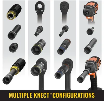 Showcases the brand's product lineup and various configuration options available, helping shoppers understand the range of socket and attachment options they can choose from.