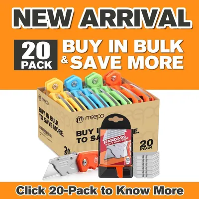 Showcases the brand's 20-pack bulk offering and encourages shoppers to explore the product line by highlighting the value proposition of buying in bulk to save more.
