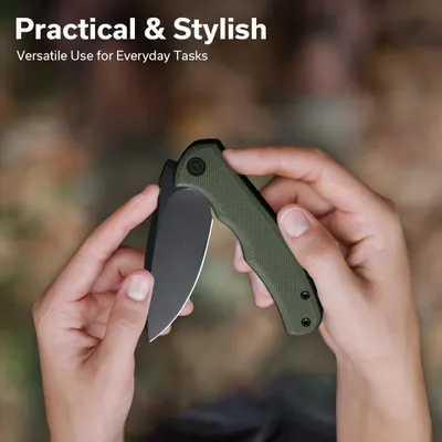Communicates that the folding knife is both practical and stylish, suitable for everyday tasks, reassuring shoppers of its versatility and aesthetic appeal.