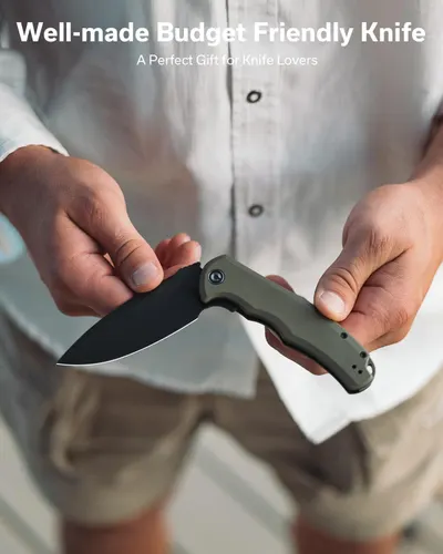 Positions the knife as an ideal gift for knife enthusiasts while emphasizing its affordability and quality, making it appealing for gift-giving occasions. Communicates that the product offers…