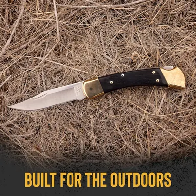 Communicates that the knife is designed and built specifically for outdoor use, reassuring shoppers of its ruggedness and suitability for camping, hiking, and outdoor activities.