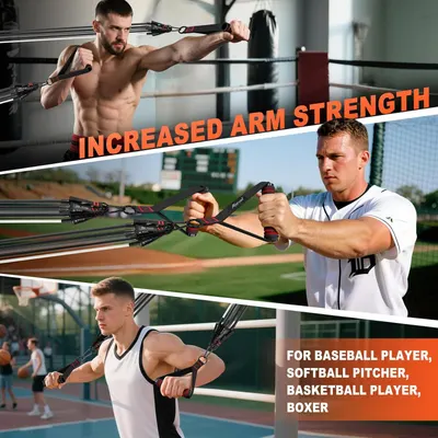 Demonstrates the product's versatility by showing it can be used across multiple sports and training contexts (boxing, baseball, basketball), reassuring shoppers that it's suitable for various…