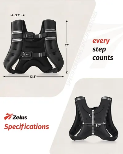 Provides exact measurements of the weighted vest to help shoppers understand its physical size and ensure it fits their needs.