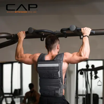Communicates the CAP brand's heritage and mission ('Building Better Bodies Since 1985') while showing the product in authentic use, establishing brand credibility and emotional connection with…