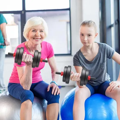 Demonstrates the product in a real-world gym setting with users of different ages, showing that the fitness equipment is suitable for all ages and promotes an active, healthy lifestyle.