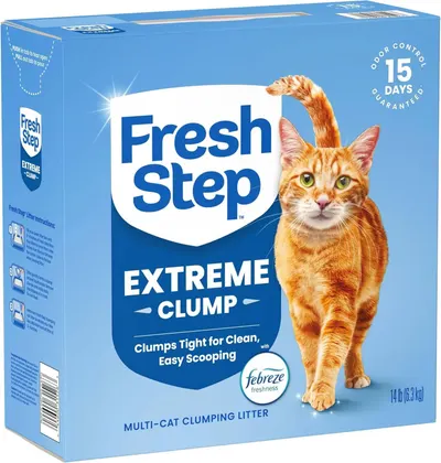 Highlights the product's superior clumping ability for clean and easy litter box maintenance, reassuring cat owners of hassle-free scooping.