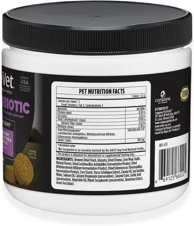 Displays the product container with its nutrition facts label and ingredient list visible, allowing shoppers to review detailed product information and make informed purchasing decisions.