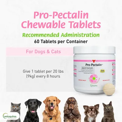 Provides clear dosage instructions to help pet owners understand how to properly administer the chewable tablets based on their pet's weight. Communicates the product's primary benefit as a…