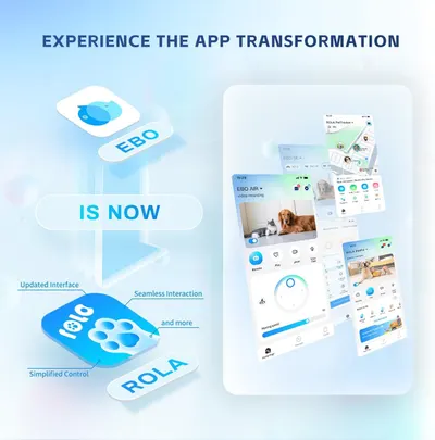 Demonstrates the transformation of the app from its old version (EBO) to its new version (ROLA), showcasing the updated interface and improved features to reassure customers of enhanced…