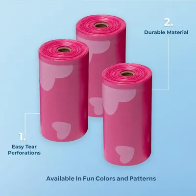 Highlights two distinct product benefits: easy-tear perforations for convenience and durable material for reliability, reassuring shoppers of quality and ease of use.