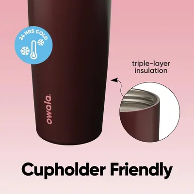 Communicates multiple key benefits of the tumbler: its 24-hour cold retention capability, triple-layer insulation construction, and cupholder-friendly design to reassure shoppers of its performance…
