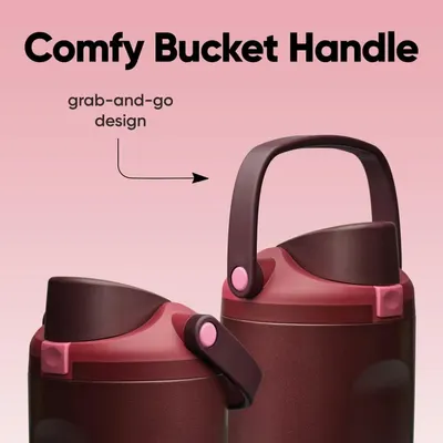 Highlights the ergonomic, comfortable handle design that makes the product easy to carry and transport, emphasizing convenience and portability for on-the-go use.