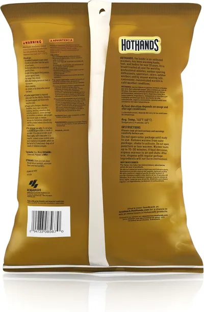Communicates the HotHands brand story, heritage (20+ years as leader in air-activated warmers), and establishes trust by highlighting the brand's history and widespread use by professionals and…