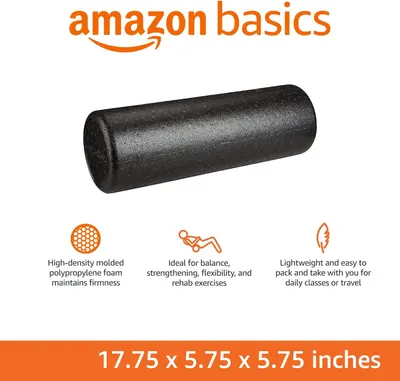 Communicates the exact physical dimensions of the foam roller to help shoppers understand its size and determine if it fits their needs and storage space. Highlights three distinct benefits of the…