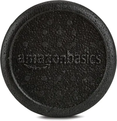 Provides a clean, catalog-style view of the product showing the AmazonBasics branding and textured surface detail without distractions.