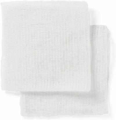 Provides a clean, catalog-style view of the product (white textured fabric/gauze) on a pure white background with no text or design elements, allowing shoppers to see the product clearly.