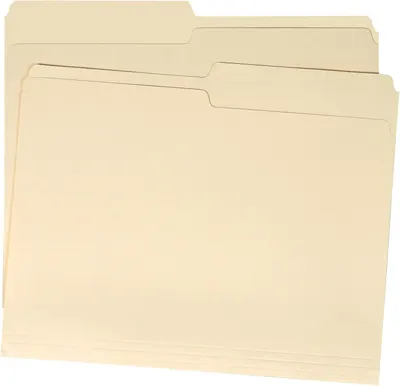 Provides a clean, catalog-style view of the file folders on a white background with no text or design elements, allowing shoppers to see the product clearly.