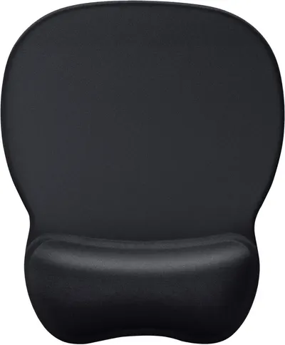 Provides a clean, catalog-style view of the ergonomic mouse pad with wrist rest on a white background, allowing shoppers to see the product's shape, color, and design without distractions.
