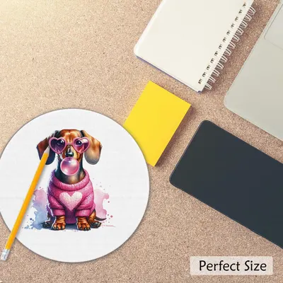 Demonstrates the product's size by showing it in context with everyday office items like a laptop, notebook, and pencil to help shoppers visualize its dimensions and portability.