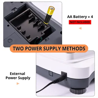 Communicates that the product offers flexible power supply options—battery-powered or external plug-in—to reassure shoppers of convenience and versatility.
