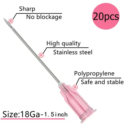 Breaks down the physical components of the needle to highlight material quality, sharpness, and safety features, reassuring shoppers about construction and performance. Communicates the exact gauge…