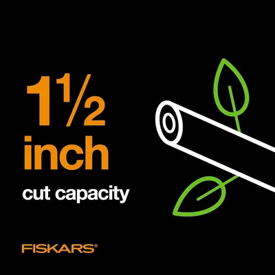 Communicates the maximum cutting capacity of the product (1.5 inches) to help shoppers understand the tool's performance capability and whether it meets their cutting needs. Highlights the cutting…