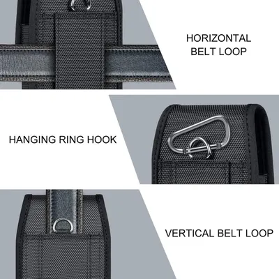 This image breaks down the physical attachment components of the product to show shoppers how it can be carried or secured to belts and other gear.