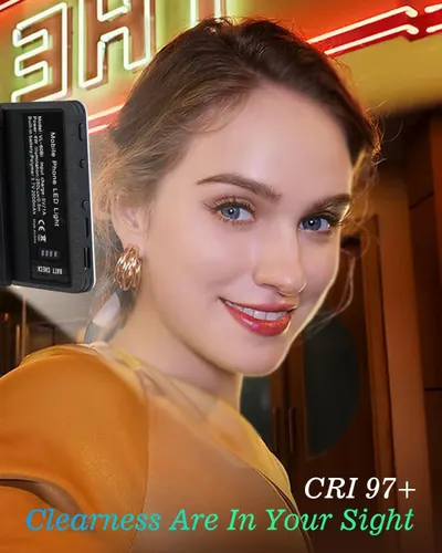 Communicates the high color rendering quality of the LED light product, reassuring shoppers that it provides accurate, natural color representation for photography and video. Demonstrates the…