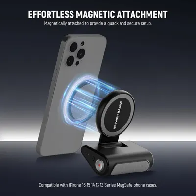 Communicates the ease and convenience of the magnetic attachment system, reassuring shoppers that setup is effortless and secure. Shows compatibility with iPhone 12-16 Series MagSafe phone cases,…