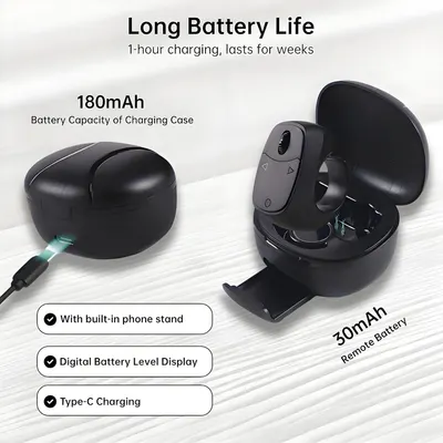 Communicates multiple key benefits of the wireless earbuds charging case, including extended battery life, convenience features, and charging capabilities to reassure shoppers of the product's…
