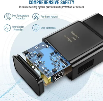 Shows the internal construction and safety components of the device to reassure shoppers about the comprehensive protection features built into the product. Communicates multiple safety benefits…