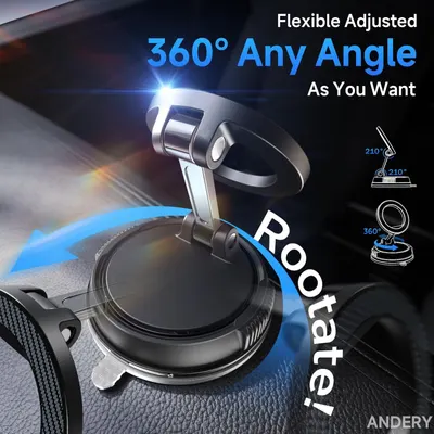 Highlights the product's 360-degree rotation and flexible angle adjustment capability, reassuring shoppers that the phone mount can be positioned exactly as needed for optimal viewing.