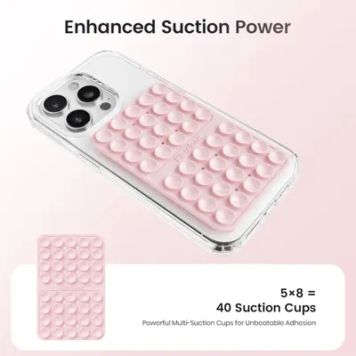 Communicates the quantifiable feature of 40 suction cups to emphasize the product's superior adhesion capability and unbeatable grip strength. Highlights the primary benefit of powerful…