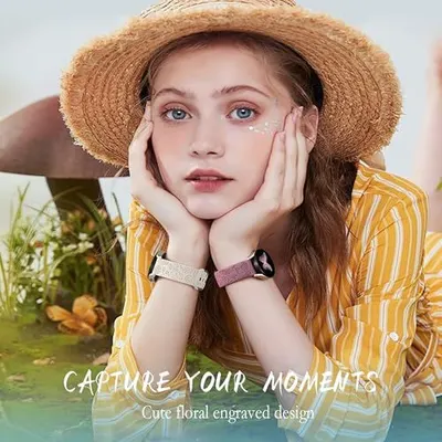 Highlights the aesthetic appeal and design of the watch, positioning it as a stylish accessory for capturing memorable moments.