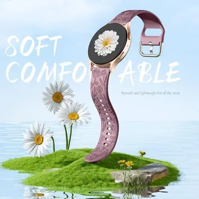 Communicates that the watch band is soft, comfortable, and lightweight for all-day wear, appealing to shoppers seeking comfort and wearability.