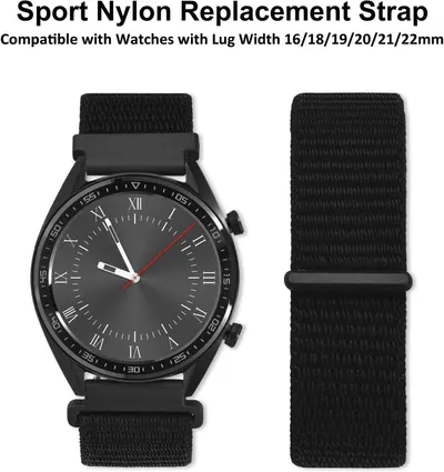 Demonstrates the product's compatibility with a wide range of watch lug widths (16-22mm), reassuring shoppers that the strap will fit their specific watch model.
