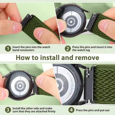 Provides step-by-step instructions showing customers how to install and remove the watch band, making the product easier to use and reducing setup concerns.