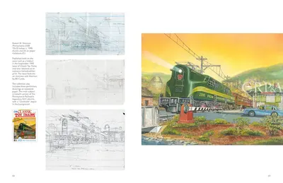 Showcases the product (train) in a nostalgic, real-world setting with artistic rendering to evoke emotional connection and authenticity for collectors and enthusiasts.