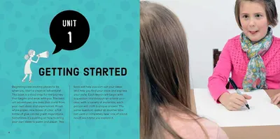 Introduces the reader to the beginning of a creative journey or instructional process, setting expectations for how to use the book or product to explore artistic ideas and self-expression.