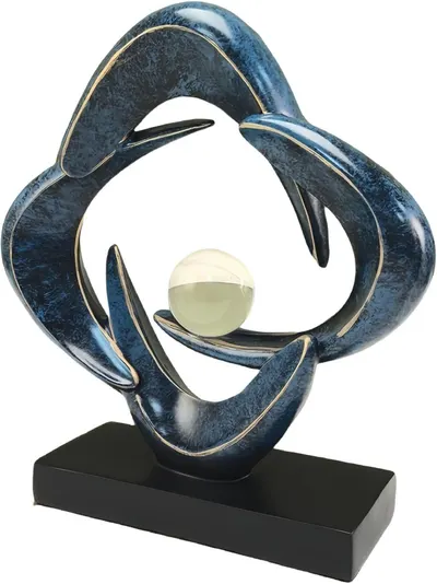 Provides a clear, distraction-free view of the decorative sculpture on a white background, allowing shoppers to see the product's design, color, and form without any visual interference.