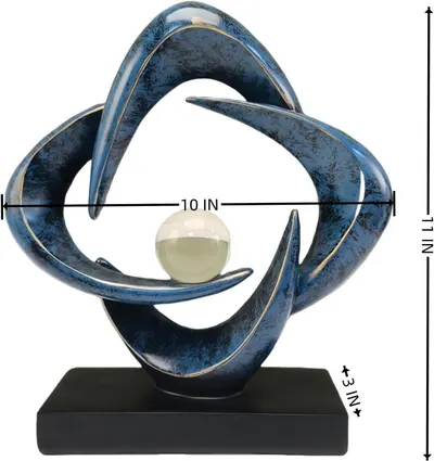 Communicates the exact physical size of the decorative sculpture to help shoppers understand how much space it will occupy and whether it fits their intended display area.