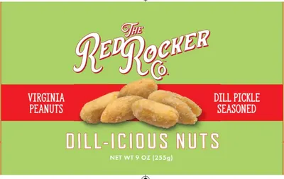 Highlights the unique dill pickle flavor of the Virginia peanuts to attract shoppers looking for a distinctive savory snack option.