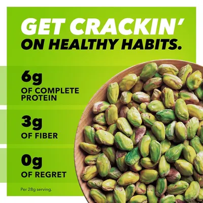 Communicates the product's nutritional value through quantifiable metrics (6g protein, 3g fiber) to position it as a healthy snack choice and encourage healthy eating habits. Reinforces the…