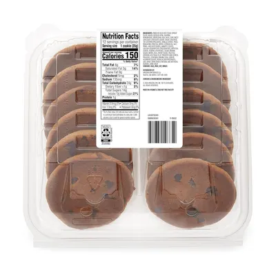 Shows the shopper the full package of cookies they will receive, displaying the quantity and arrangement of the product inside the clear packaging.