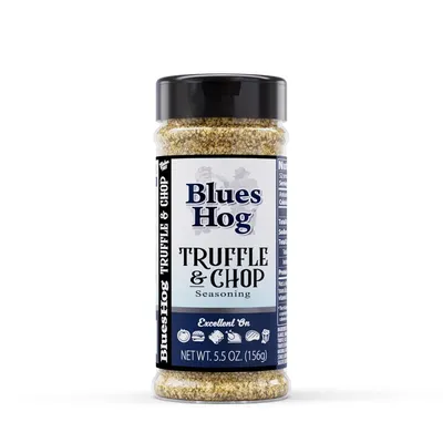 Provides a clean, catalog-style product image showing the Blues Hog Truffle & Chop Seasoning bottle without distractions, allowing shoppers to see the product packaging and branding clearly.